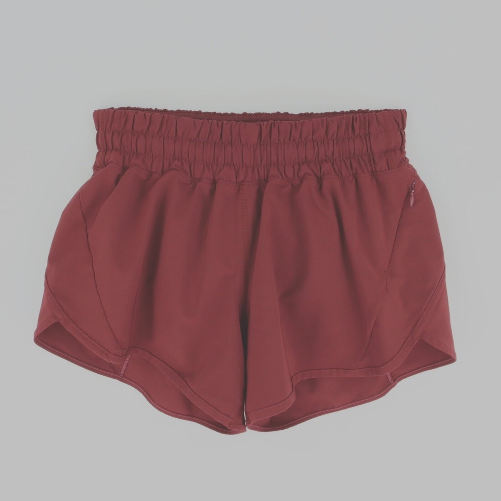 Activewear Running‎ Shorts w/ Liner Womens Size S 4-6 Burgundy Elastic Waist
